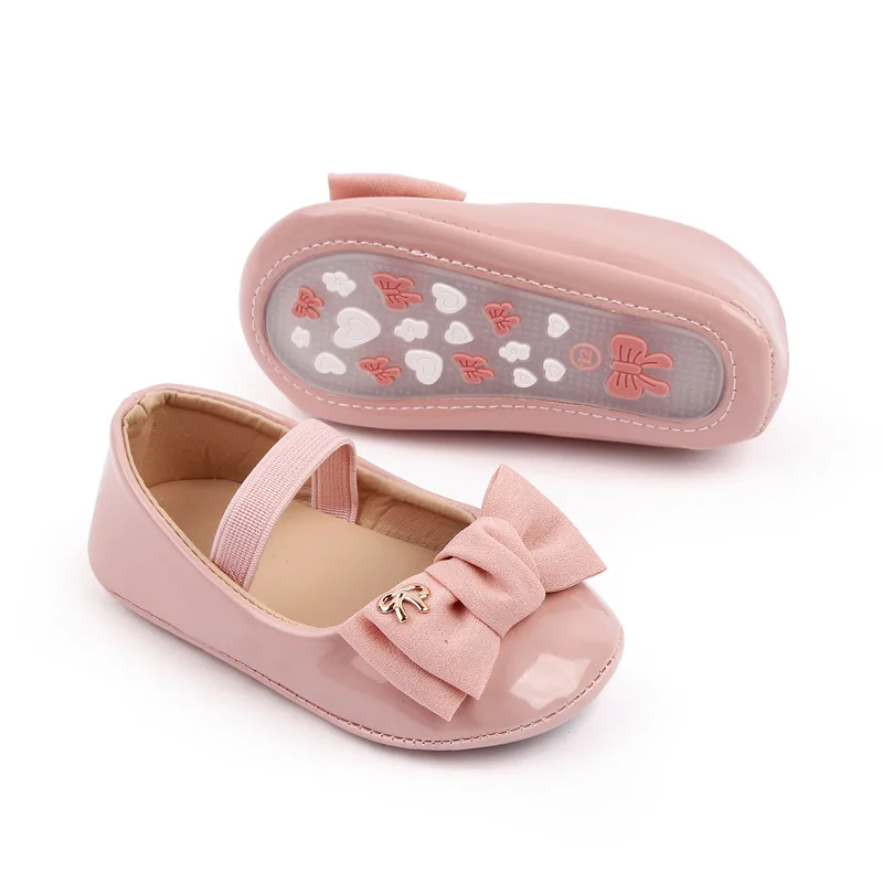 Brand Infant Girls Crib Shoes Fashion Cotton Bows Trainers Baby Item Newborn Soft Rubber Sole Princess Footwear Doll Shoes Gifts