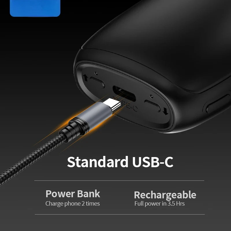 Calentador de manos Power Bank 5000mAh tipo C doble calentamiento apariencia de adoquines PowerBank regalo para iPhone 16 15 Samsung adulto T