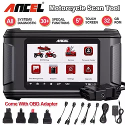 ANCEL MT500 Pro Motorcycle Scanner Full System Oil ECU Throttle Reset Idle Adjustment OBD2 Motorbike Diagnostic Scan Tool