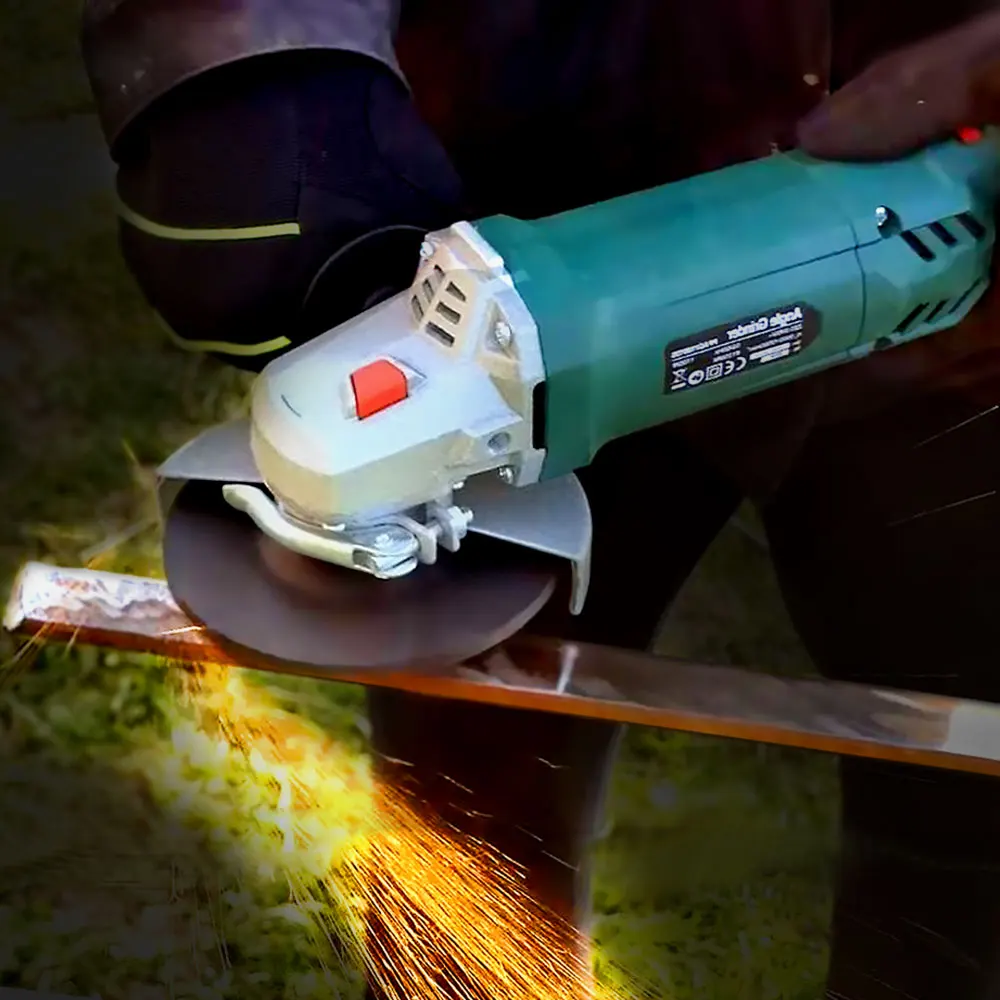 Meuleuse d'angle électrique 1100W 125mm, contrôle à 6 vitesses, vitesse Variable, protection sans outil, coupe, meulage, pierre métallique, outils électriques