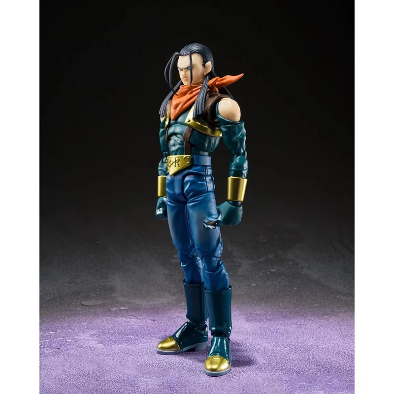 100% Original Bandai S.H.Figuarts SHF SUPER Android 17 GT Dragon Ball en Stock Anime colección de figuras de acción modelo Juguetes