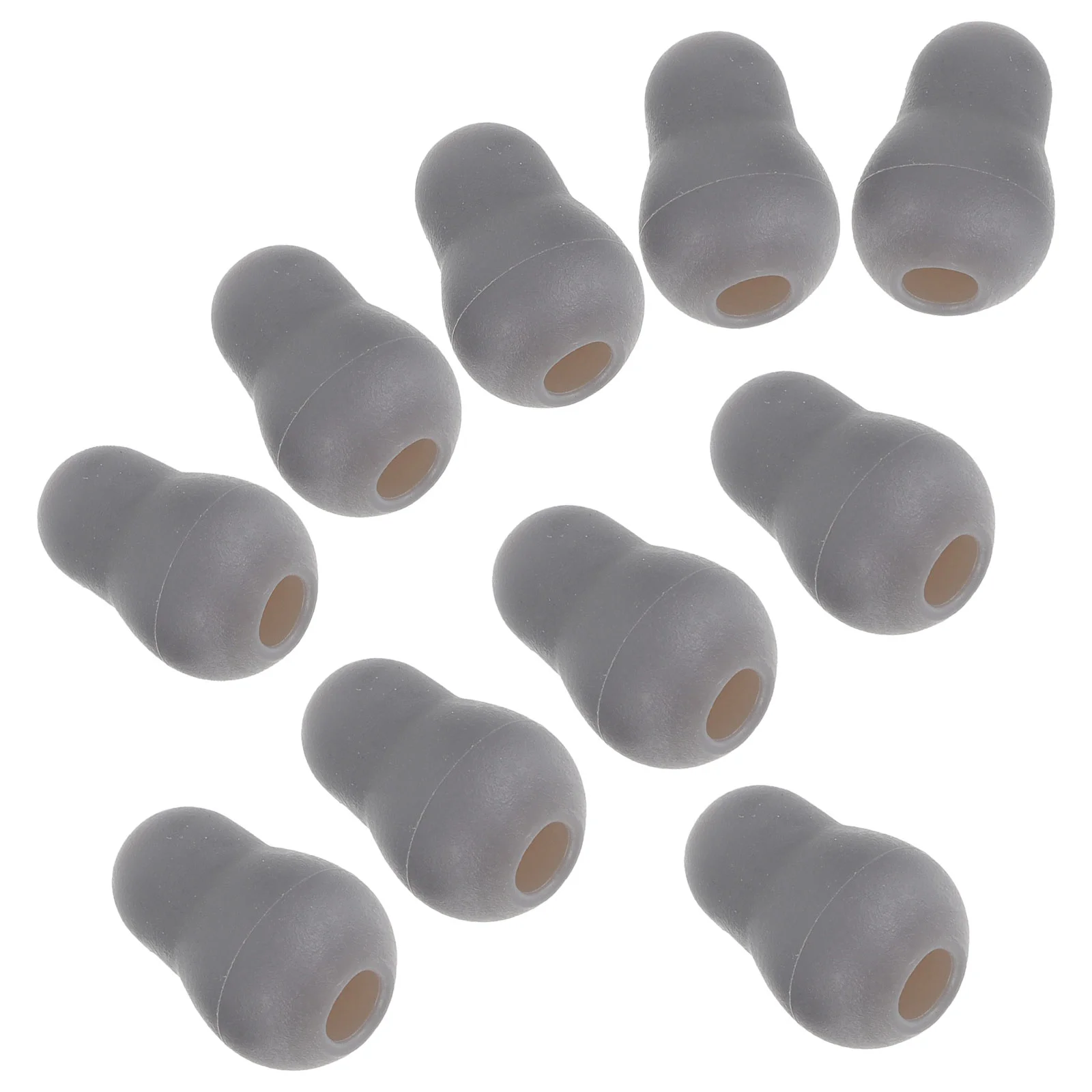 

10 Pcs Ear Plugs Stethoscope Earplugs Gourd Soft Accessories Beans 10pcs (grey) Earbud Small Universal Replacement Tips