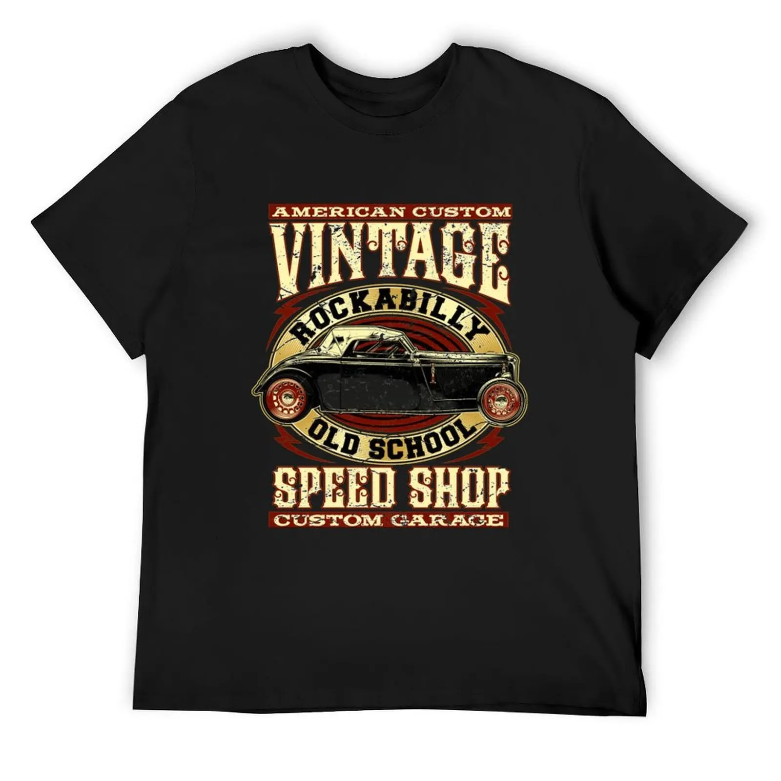 

Hot Rod American Custom Vintage Rockabilly Hot Rod T-Shirt quick drying oversized graphic tee anime stuff tee shirts for men