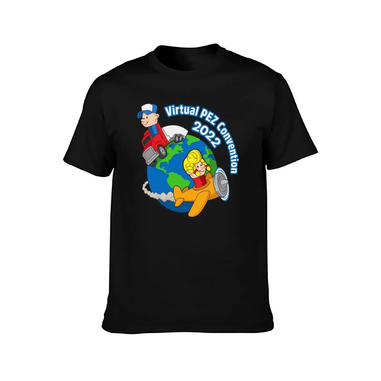 Virtual PEZ Convention 2022 T-Shirt, Summer Casual Cotton Tee, Oversized Streetwear Tops, Vintage Graphic Print, 100% Cotton