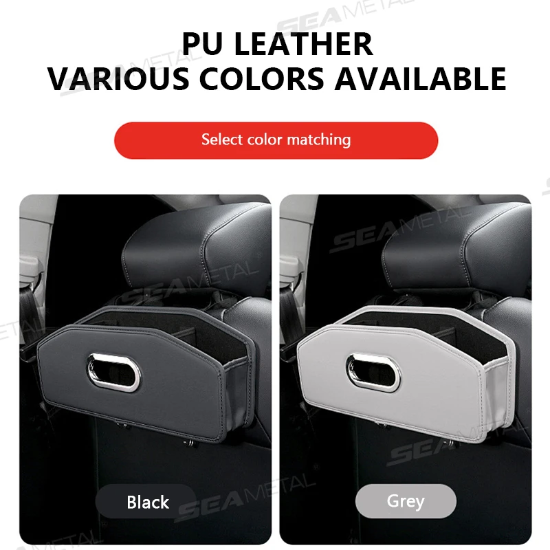 BLALION Car Backseat Organizer Multifunction PU Interior Storage Bag Hanging Seat Back Tissue Water Cup Holder Auto Accessories