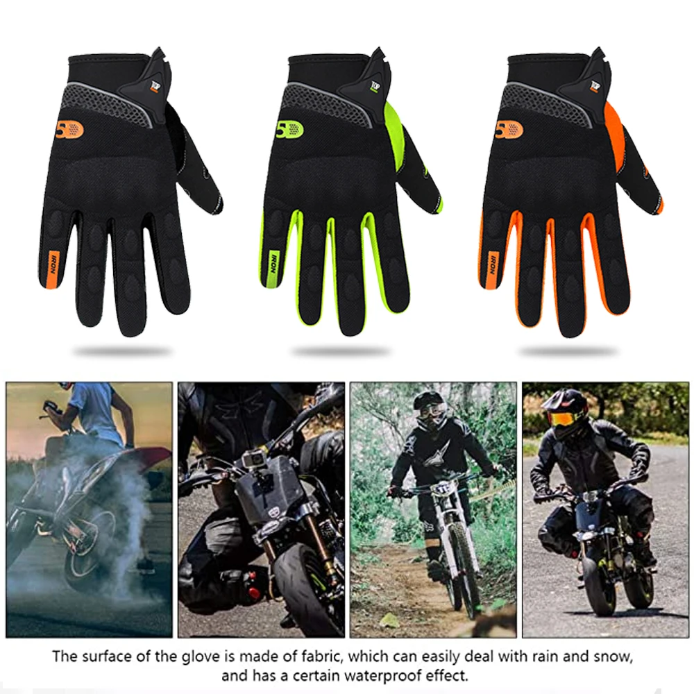 HEROBIKER Motorcycle Gloves Full Finger Motorbike Equipment ATV Rider Sports Protect Glove Breathable Motorbike Motocross Gloves