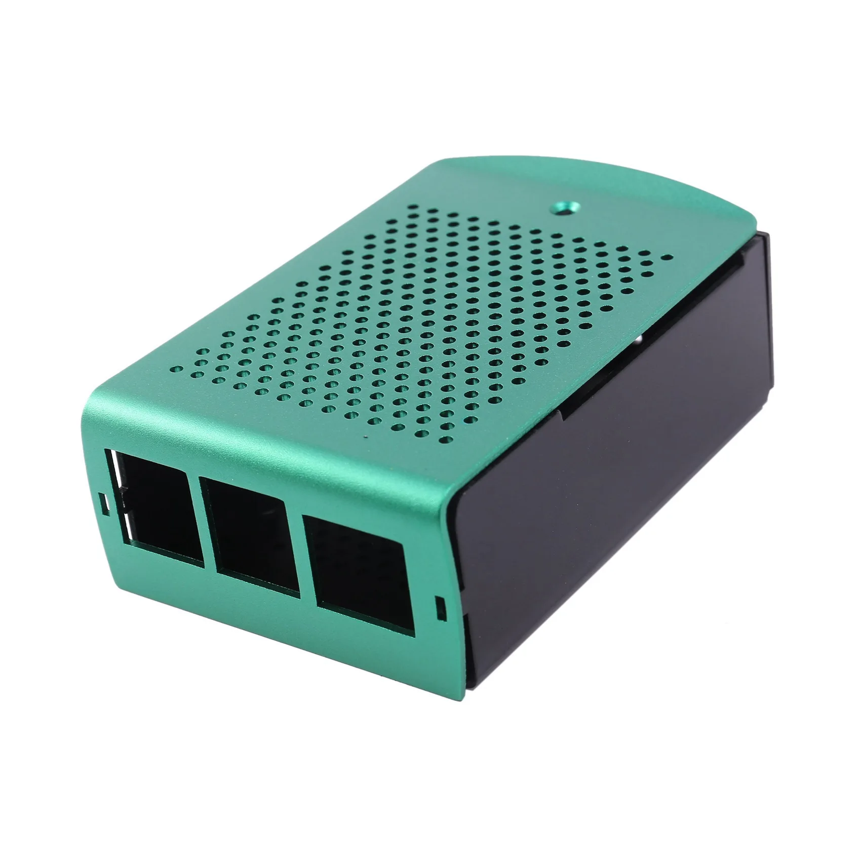 Aluminum Raspberry Pi 4 Case with Fan Hanging Bracket Compatible & Heatsink for Raspberry Pi 4 Model B(Green)