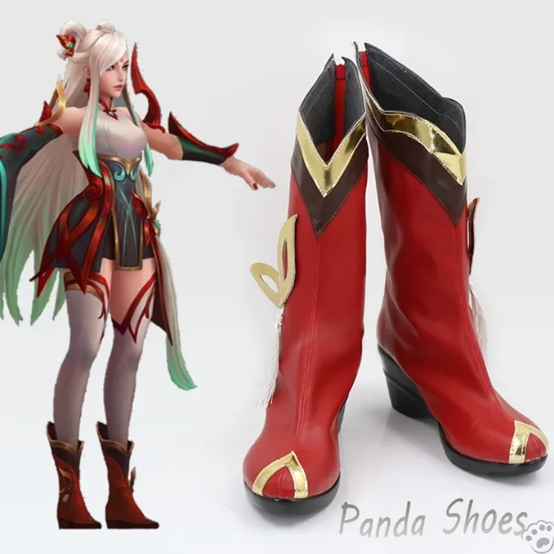

Обувь для косплея LOL Irelia, игра «Лига Легенд», Cos, красные ботинки, лезвие, танцор, Irelia, косплей, костюм, реквизит, обувь для Хэллоуина