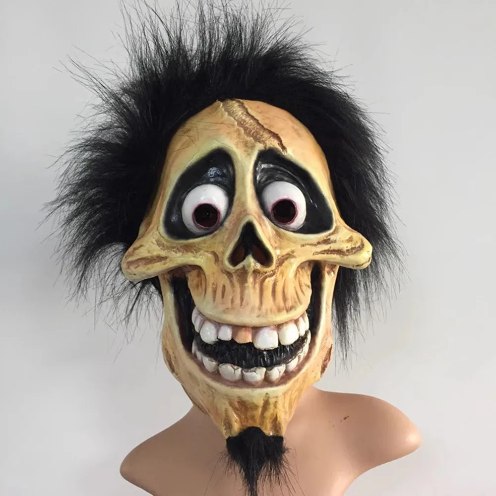 Latex-Maske Totenkopf Film-Cosplay-Requisiten Horror-Gesicht Zombie-Kostüm – Detail 1