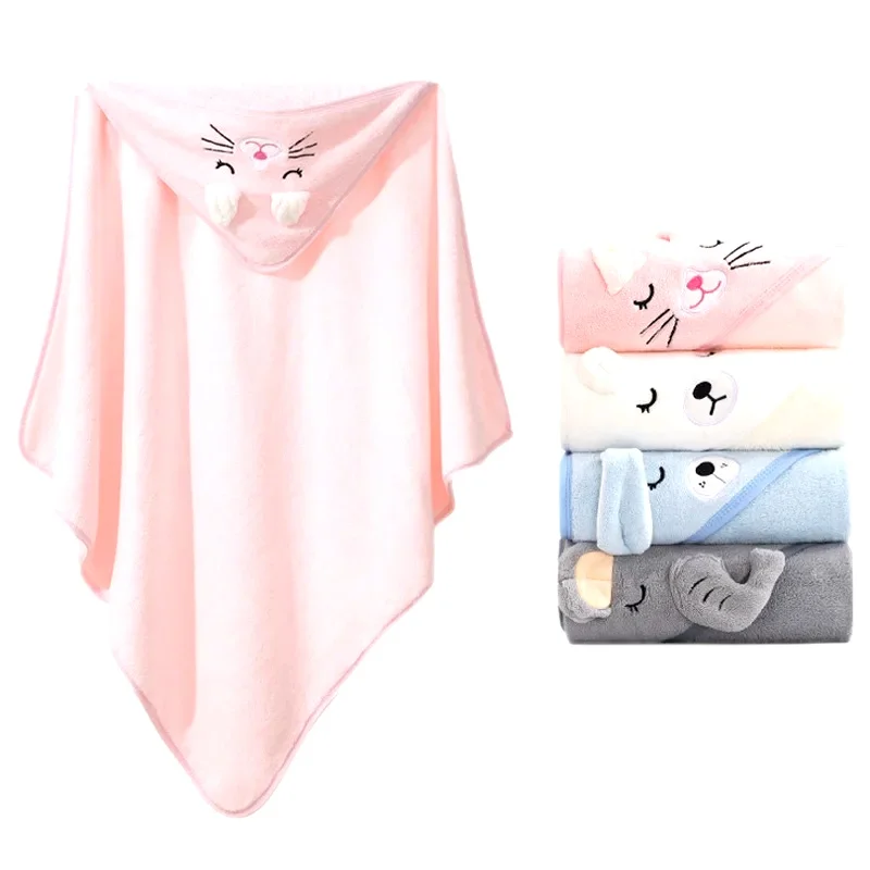 

Cartoon Animal Baby Bath Towels Soft Newborn Hooded Towel Blanket Toddler Bathrobe Warm Sleeping Swaddle Wrap for Boys Girls