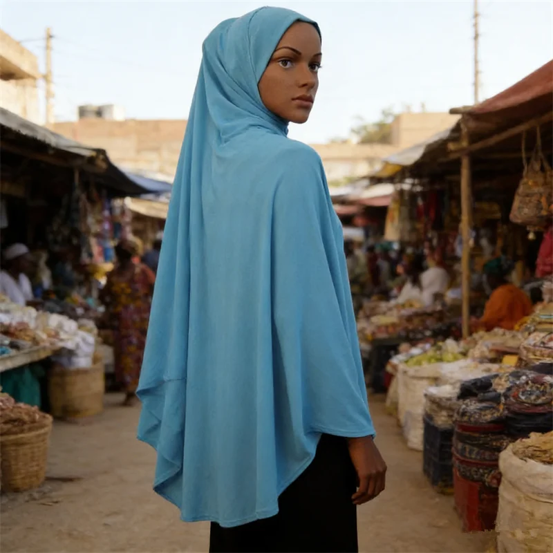 

Мусульманский хиджаб для молитвы 120*110 см, платок-амира, накидка, исламские платки, длинный химар, никаб, одежда для молитвы, хиджабы для женщин, Рамадан