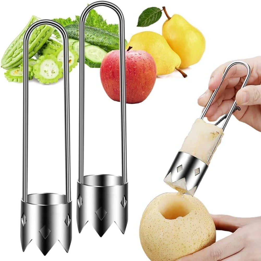 Stainless Steel Corer to Remove Pear Cores, Fruit Cores, Vegetable Cores, Holes, & Cores