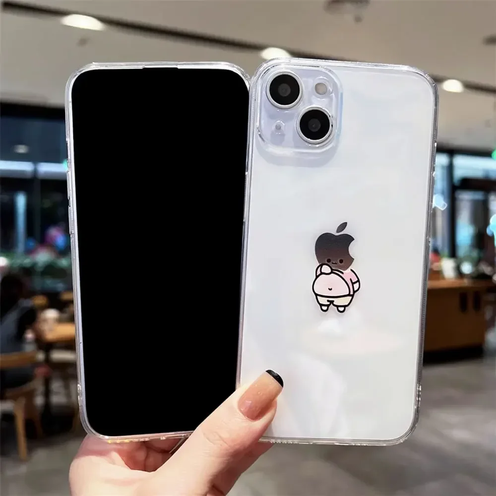 Funny Matchstick Men Phone Case for IPhone 14 13 12 11 15 16 Pro Max Mini XS XR SE2 Plus Art Transparent Fundas Covers