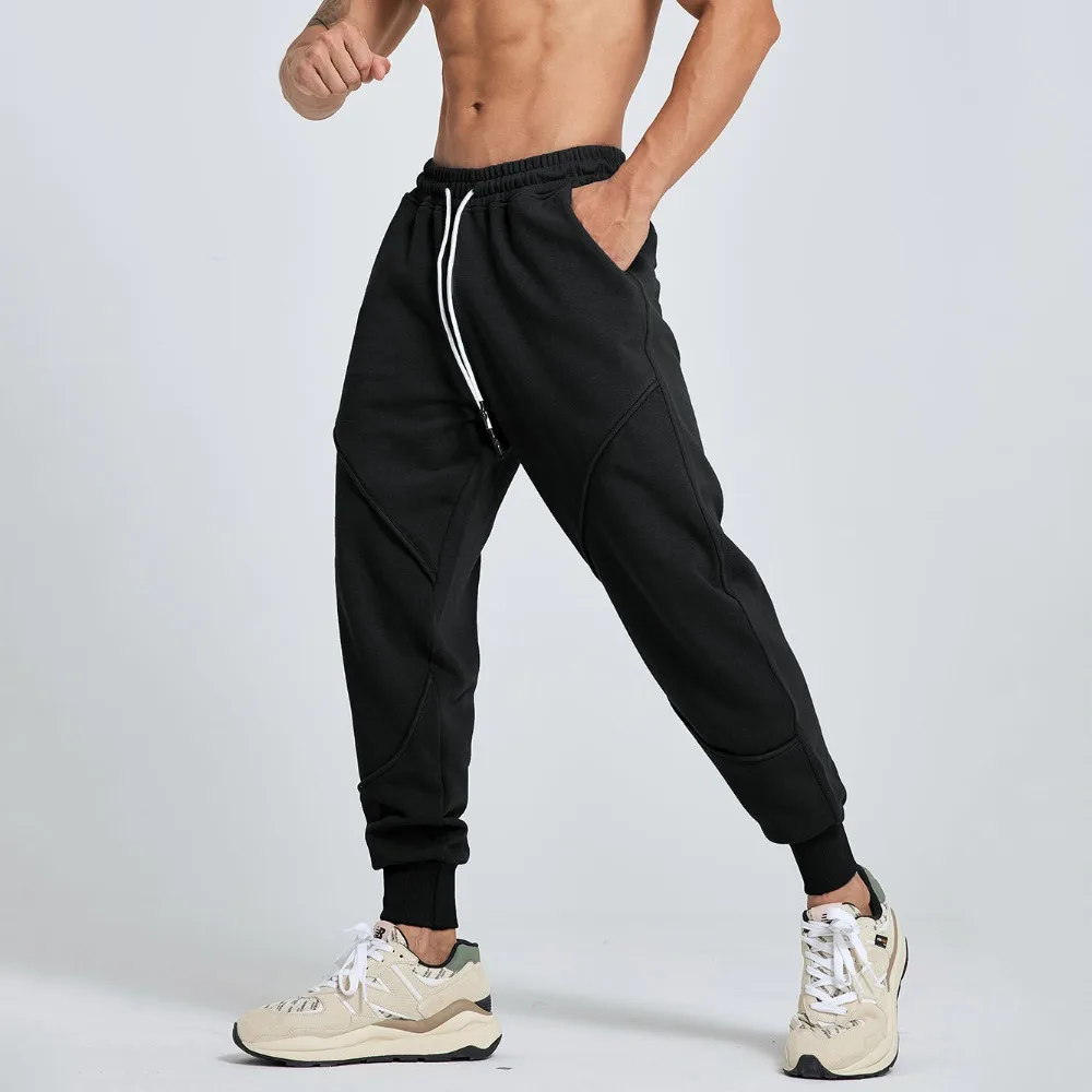 Squat Splicing Sports Pants Men's Invisible Open Crotch Outdoor Sex Loose Casual Sweatpants Running Training Fitness Trousers