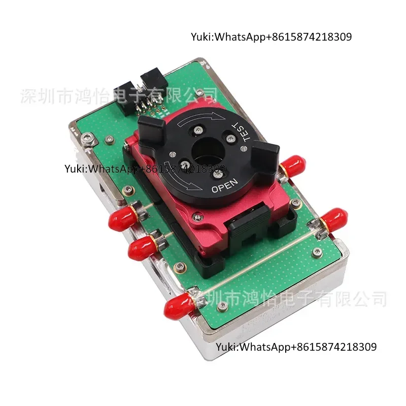 design RF test seat LCC36-0.65 package chip high frequency fixture coaxial test seat manufacturer