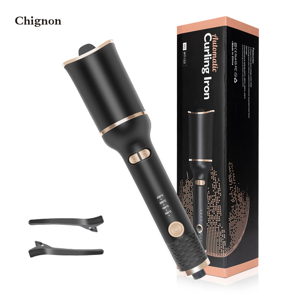 Automatic Ceramic Hair Curler Auto Rotating Hair Curling Iron Wand Air Spin LED Digital Mini Portable Curl Curler Styling Tool