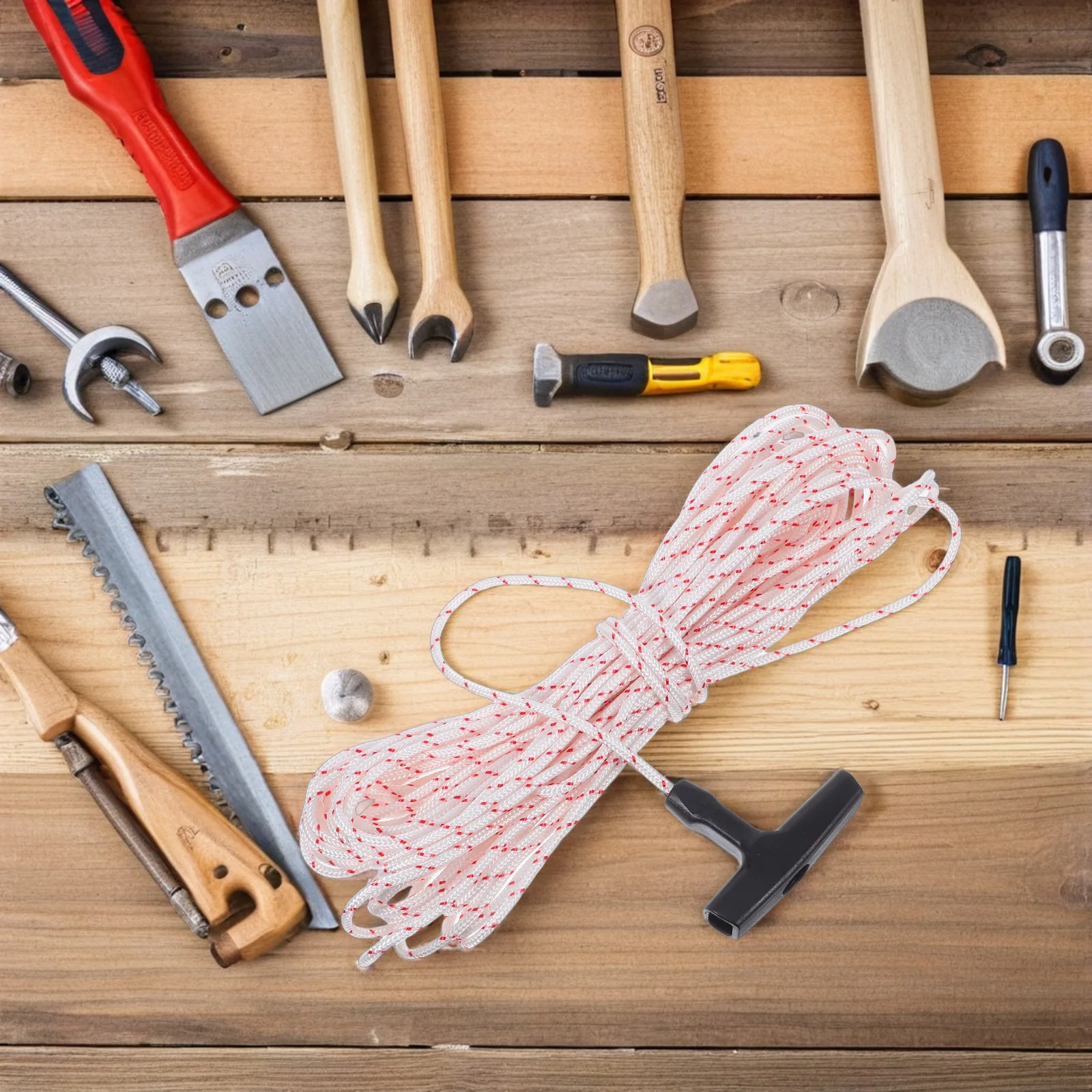 

1 set Emergency Release Pull Cord: Garage Door Starter Rope Plastic Handle Durable Safety Tool For Attic Ladder Access Kit