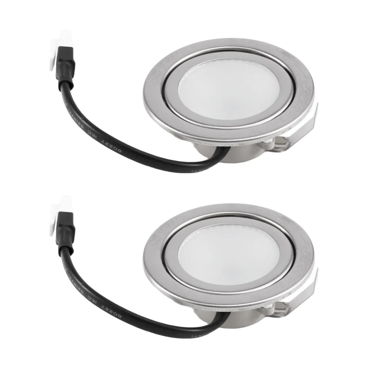 

ABNJ 2 шт. светодиодные лампы с вытяжкой из нержавеющей стали, замена постоянного тока 12 В для кухонных деталей, серебро