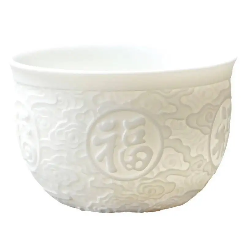 فنجان شاي من السيراميك كوب للتأمل مصنوع يدويًا ثلاثي الأبعاد وعاء شاي مريح طقم شاي صيني إكسسوارات كوب رئيسي #5