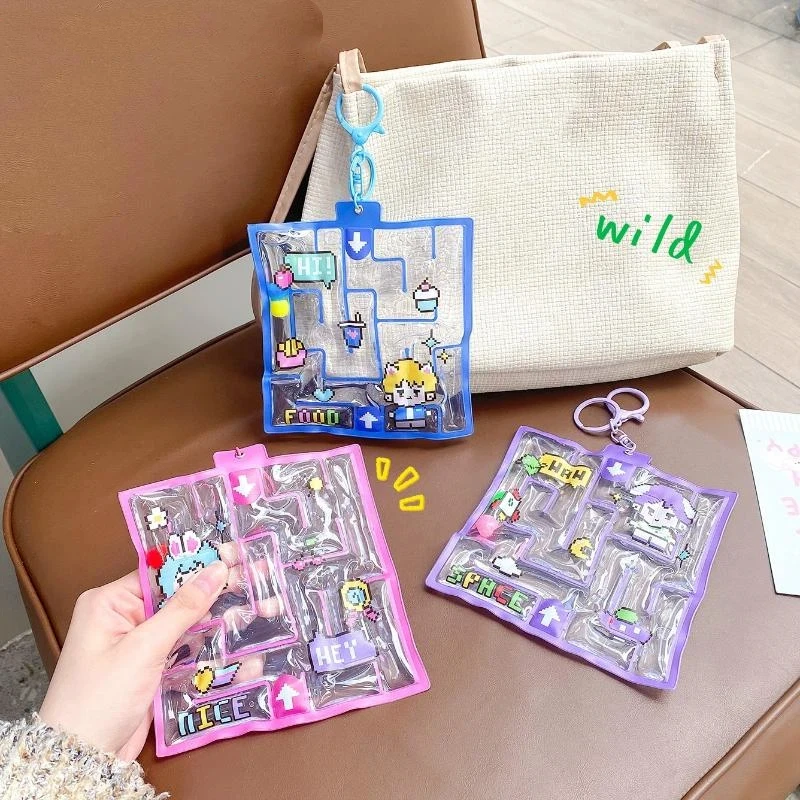 New Sale Water Bag Maze Squeeze Toy With Portable Keychain Stress Relief Fidget Toys Backpack Hanging Pendants Best Gift