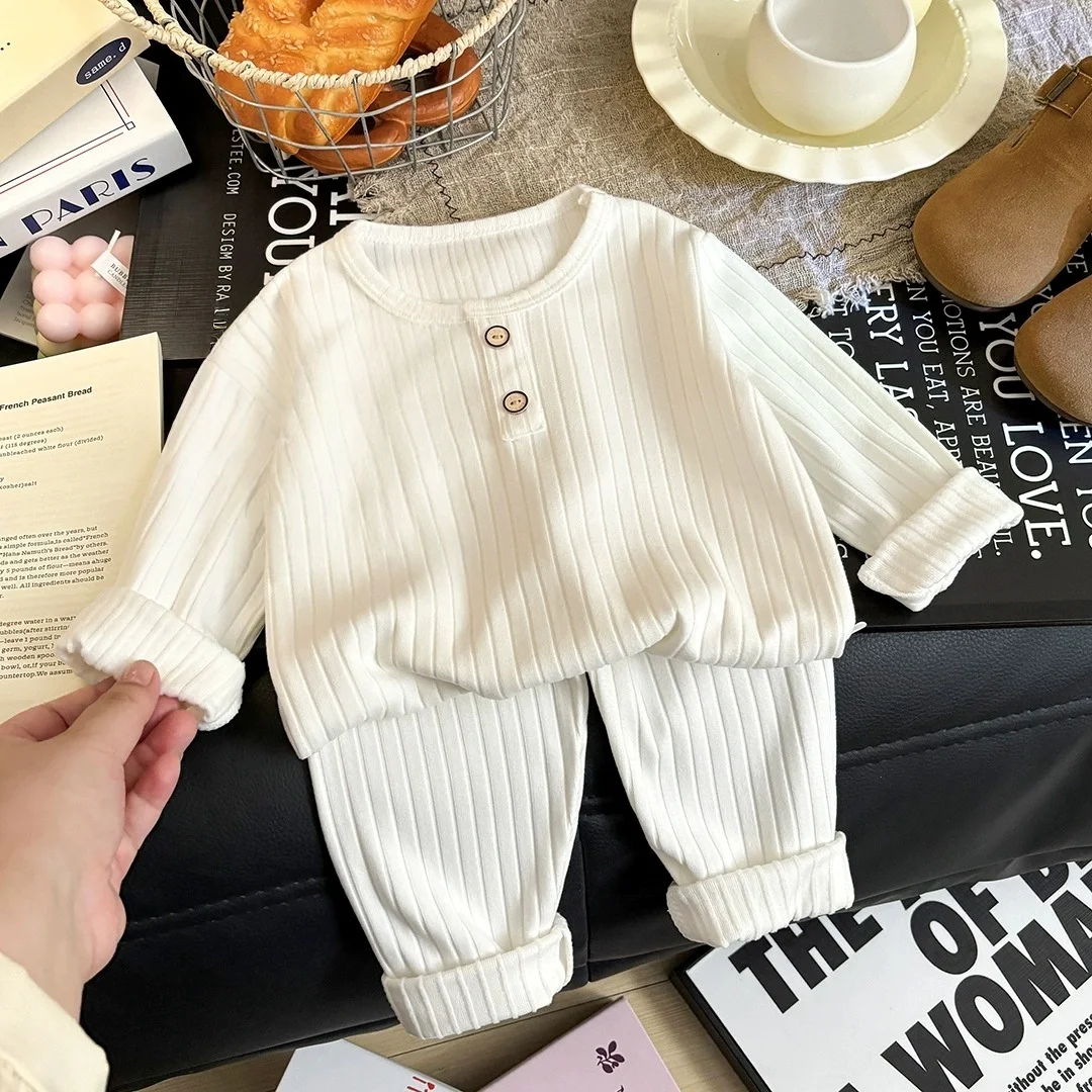 

2Pcs/set Children's Underwear Sets Autumn New Baby Boys Pajamas Korean Version of the Girls Home Wear Children's Clothing