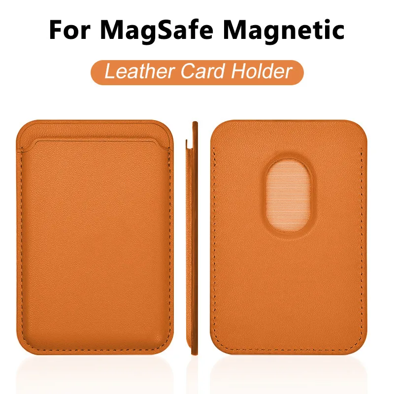 Leather Card Wallet Cover Phone Card Holder for MagSafe Magnetic Case Suitable for All for MagSafe Card Phone Back BagiPhone