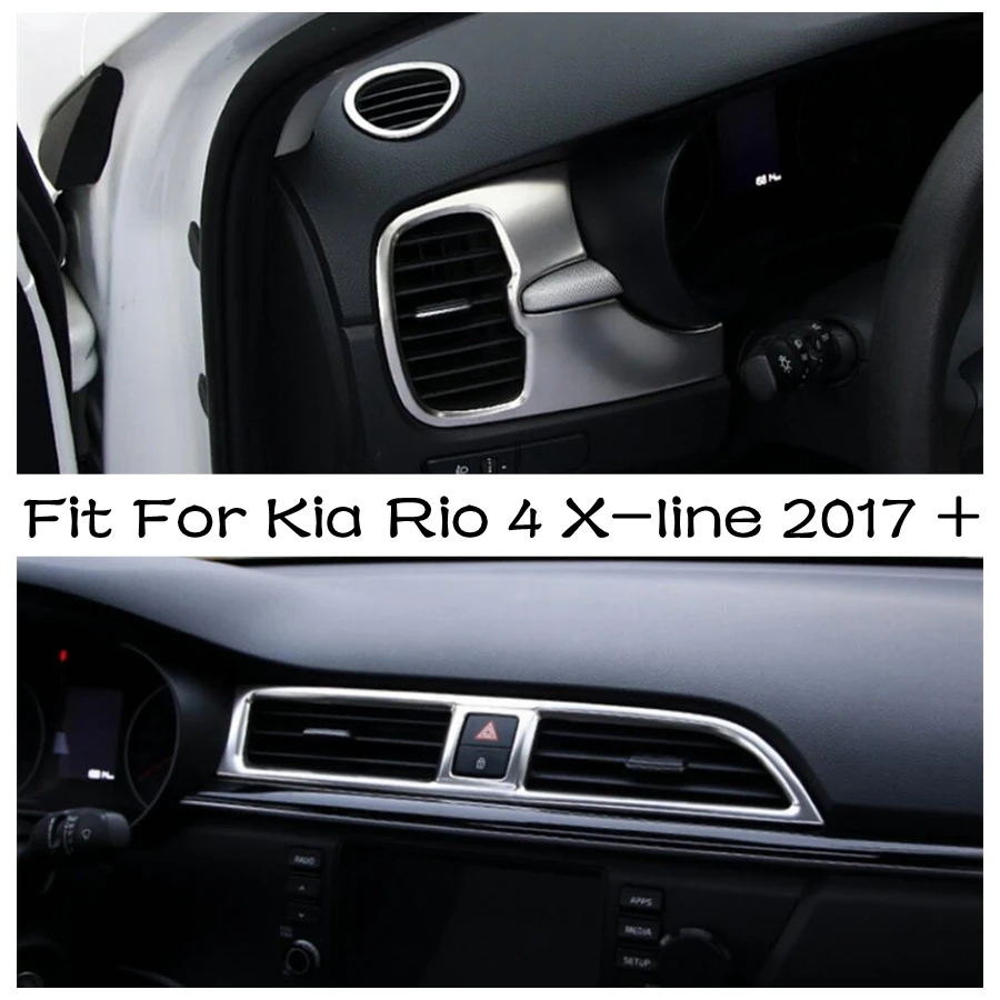 

Dashboard Central Control AC Air Conditioning Outlet Vent Panel Cover Trim For Kia Rio 4 X-line 2017 - 2020 Accessories Interior