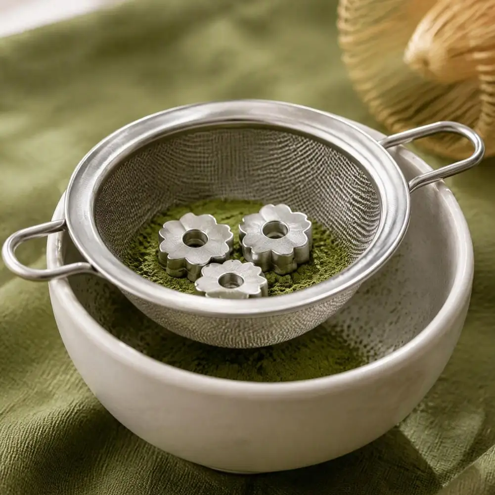 Matcha Clump Remover 3/4pcs Flower-shaped Matcha Sifting Beads Stainless Steel Tea Ceremony Tools Japanese Matcha for Clump-free