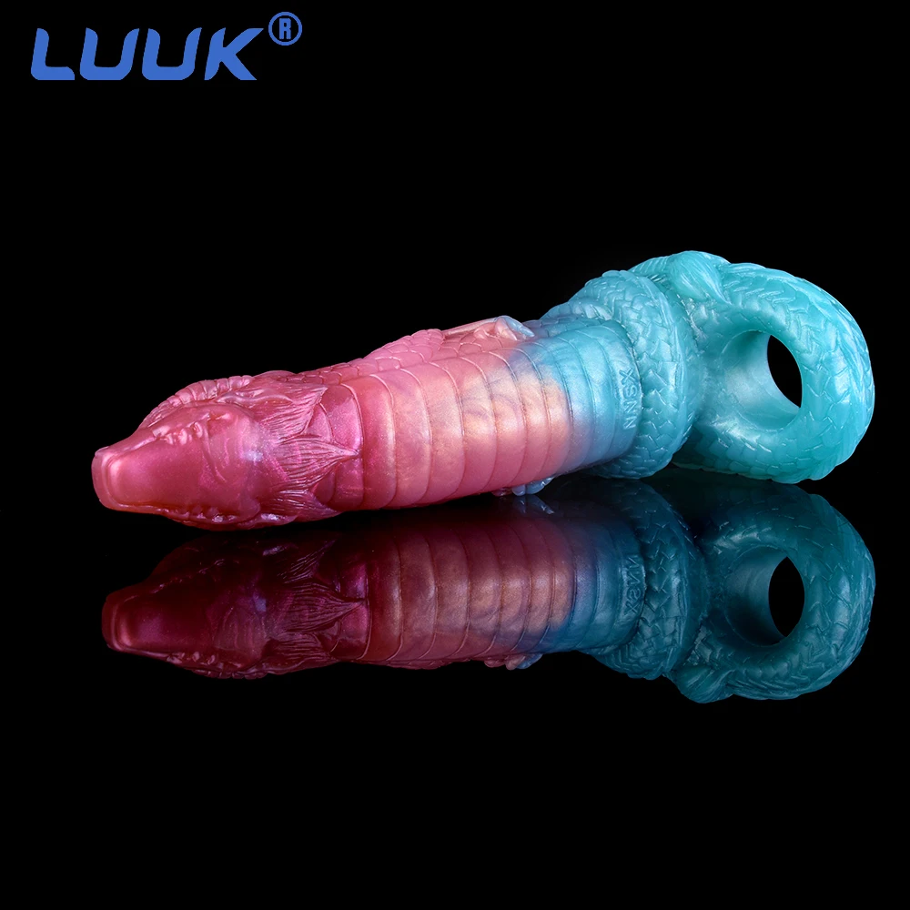 LUUK New Animal Dragon Penis Sleeve Extender For Men Soft Silicone Wearable Sheath Bondage Cock Erotic Adult Product