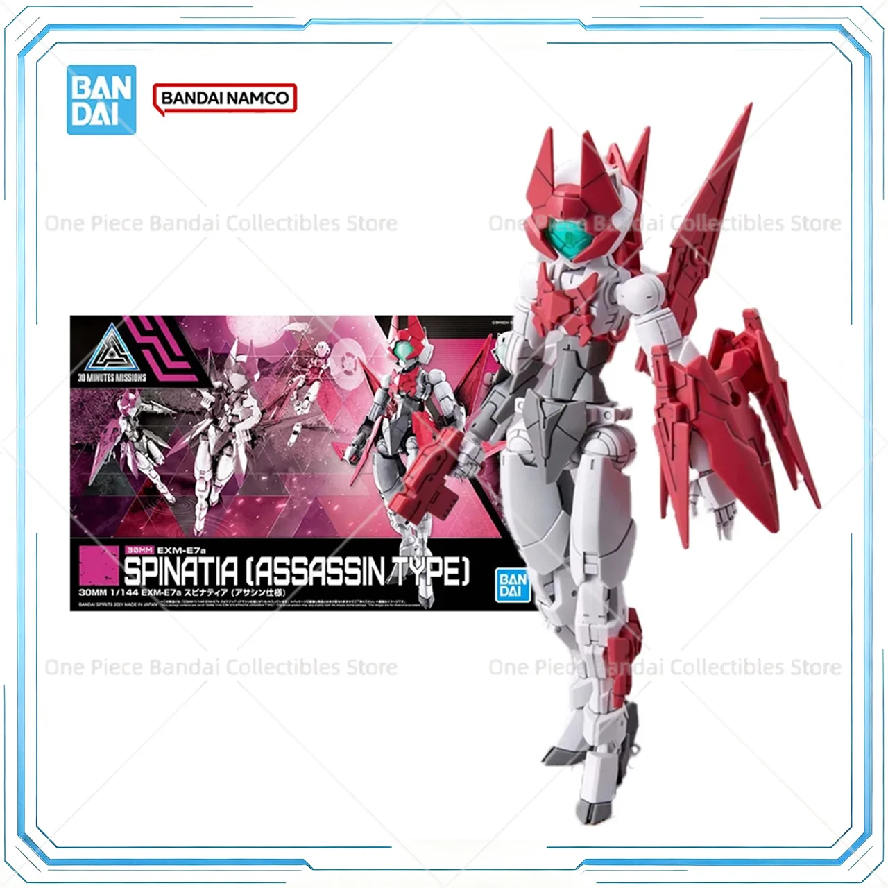 Bandai Original Genuine Figure 30 Minutes Missions Model Kit 30MM EXM-E7a Spinatia Assassin Collection Action Figure Model Toys