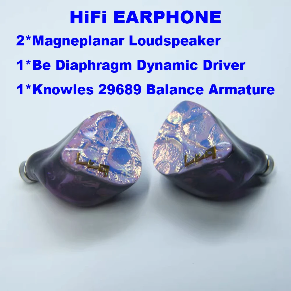 Hifi Headphones IEM Earphones in-ear Monitor Earbuds Hybrid Wired Headphones 2pin 0.78mm Detachable Cable Headsets Earplugs IEMs