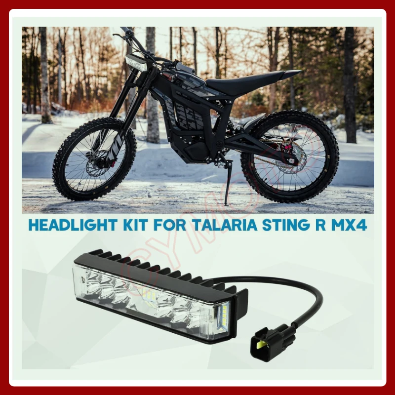 Alpha Rider Headlight Kit for Talaria Sting R MX4 Motorcycle LED Bright White Headlight 6000K High Transmittance Plug and Play