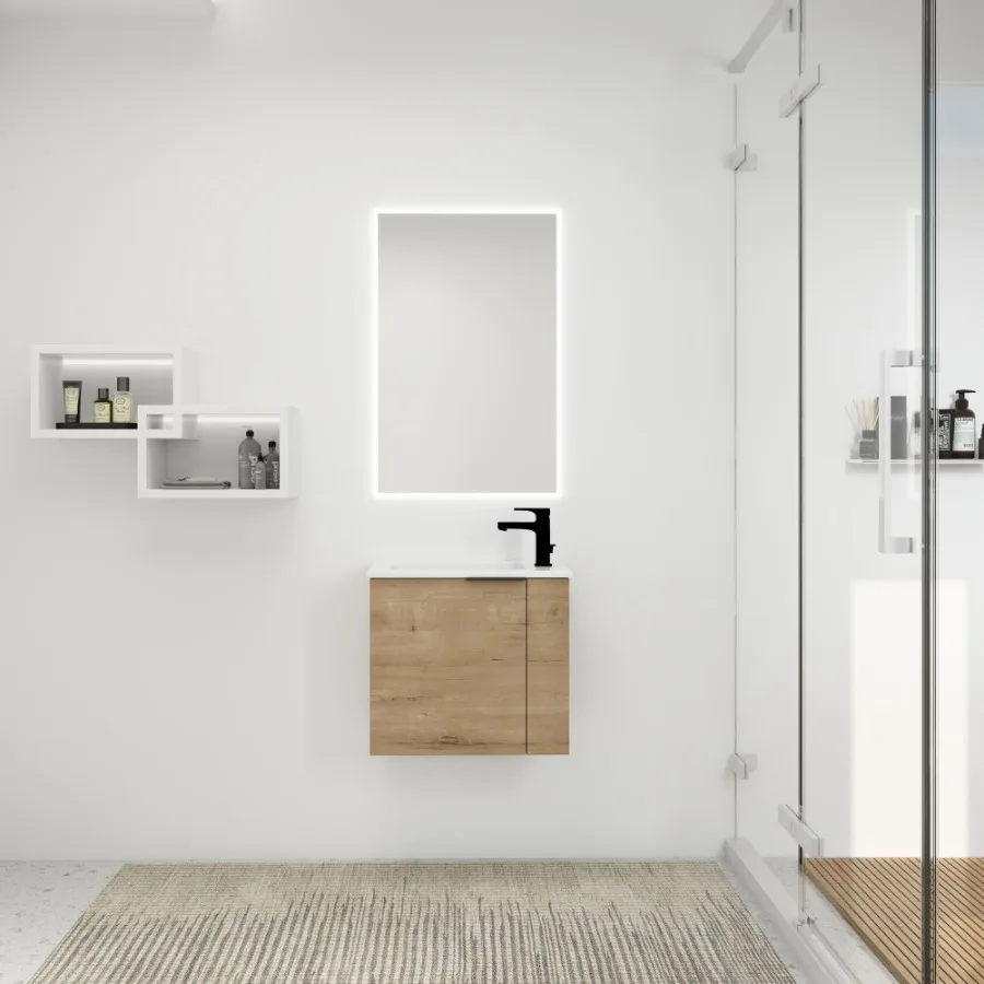 

Bathroom Vanity with Sink 22 Inch for Small Bathroom Floating Bathroom Vanity with Soft Close Door Small Bathroom Vanity with S