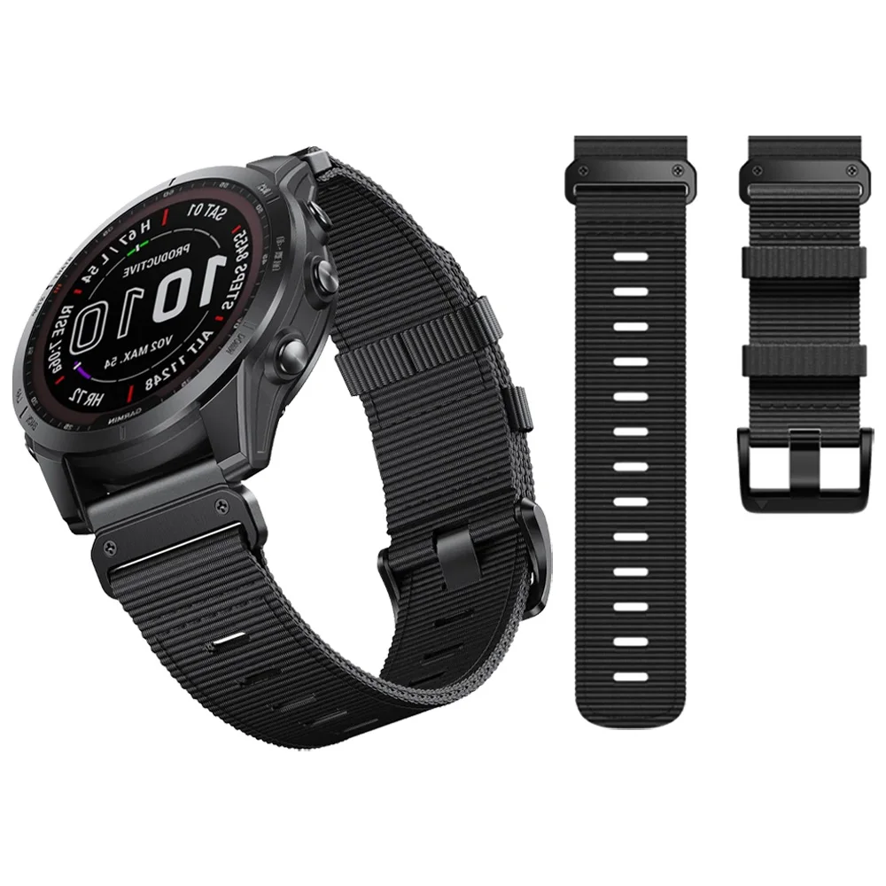 

QuickFit 22mm 26mm Nylon Strap For Garmin Fenix 7 7X 51mm Fenix 6X Pro/Epix Pro Gen 2 47mm/Fenix6 5Plus 5XPlus Braided Watchband