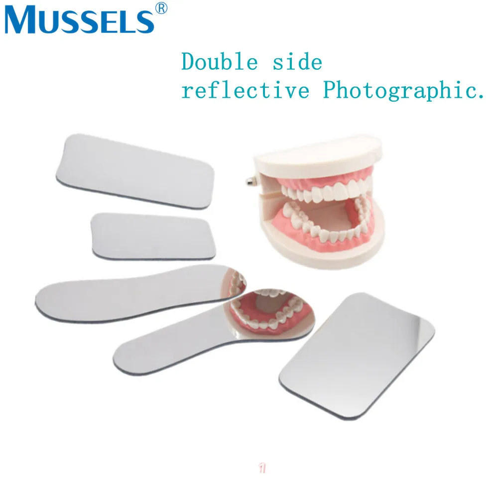 Espejo de ortodoncia Dental para fotografía, Reflector de foto Intraoral, espejos de vidrio de doble cara, mandíbula Lingual Oral, herramientas de odontología, 1 unidad