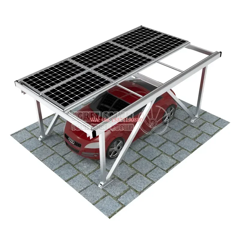 wmwmnu Waterproof Carport Channel Solar Carport System for Solar Parking Car