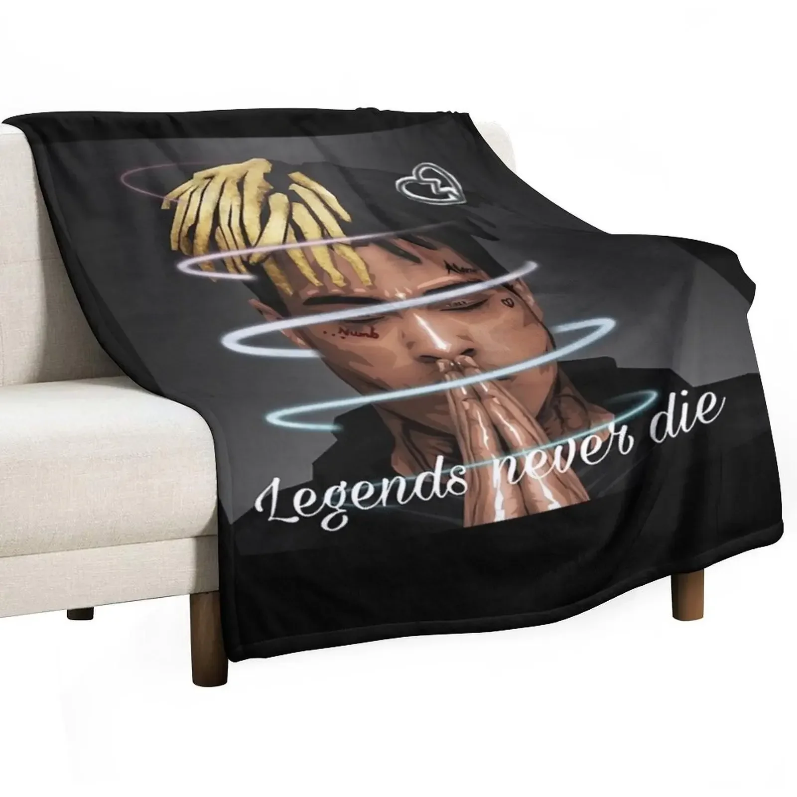 

Rapper T-ShirtXxxtentaction Legends Never Die Throw Blanket For Decorative Sofa Camping Weighted warm for winter Blankets