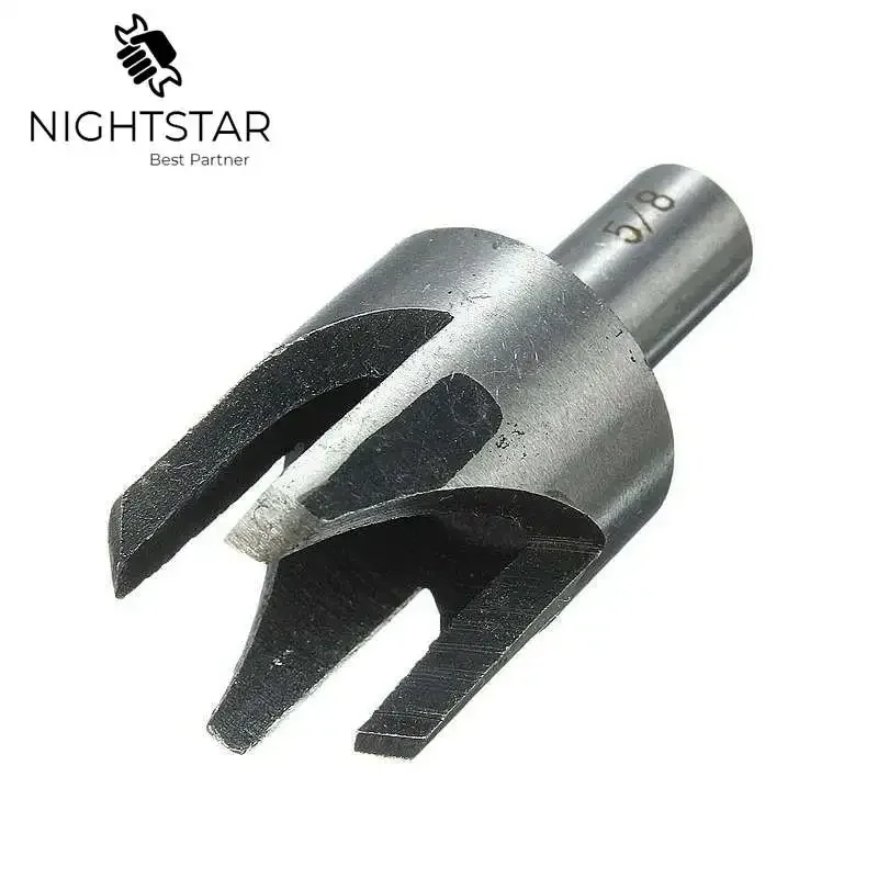 Krachtige 8 Stuks 5/8 "1/2" 3/8 "1/4" Koolstofstaal Hout Plug Gat Cutter Boor Set 10Mm Schacht 6/10/13/16Mm Houtboren