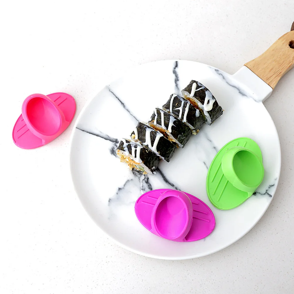 

3pcs Silicone Clip Insulation Finger Set Heat Resistant Kitchen Tool Anti-Hot Pans Protection For Oven Stove Cookware Protective