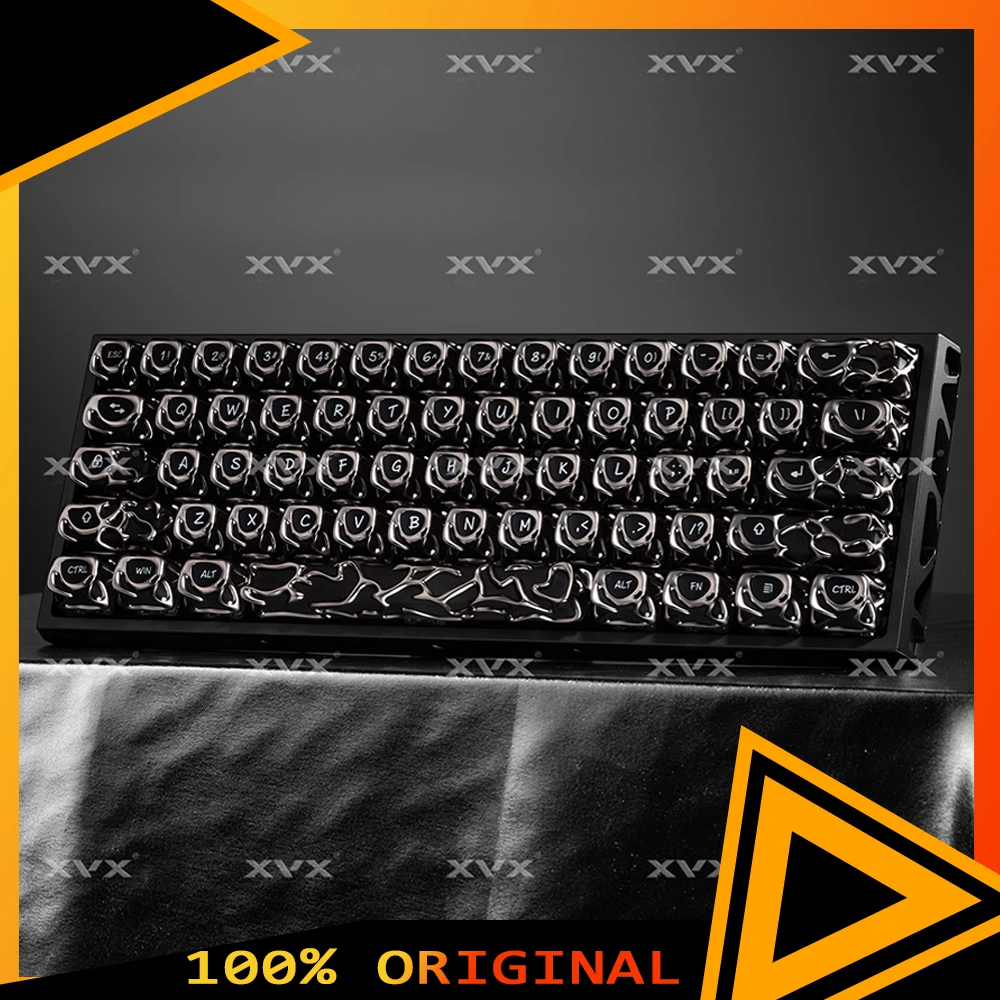 XVX Keycaps Metallic Texture Hollow Out Keycap Set 120 Keys For Mechanical Keyboard 61 Keys PBT Key Caps 3 PC Gamer Accessories