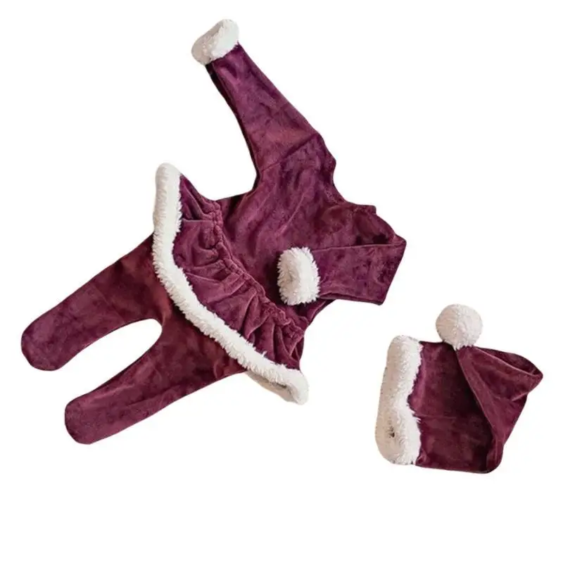 

U13F Christmas Themed Winter Photo Clothing Photography Props Baby Photography Costume Clothes Holiday Outfit