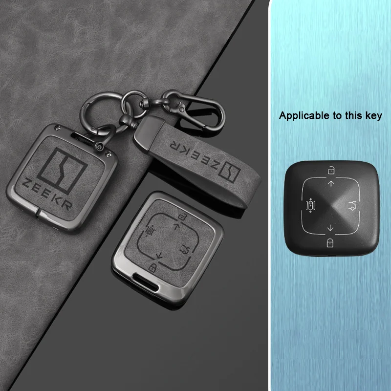 For ZEEKR Key Case Zeekr Key Shell Cover For Extremely Krypton 001 007 009 ZEEKR X Keychain Car Accessories Zinc Alloy Key Bag