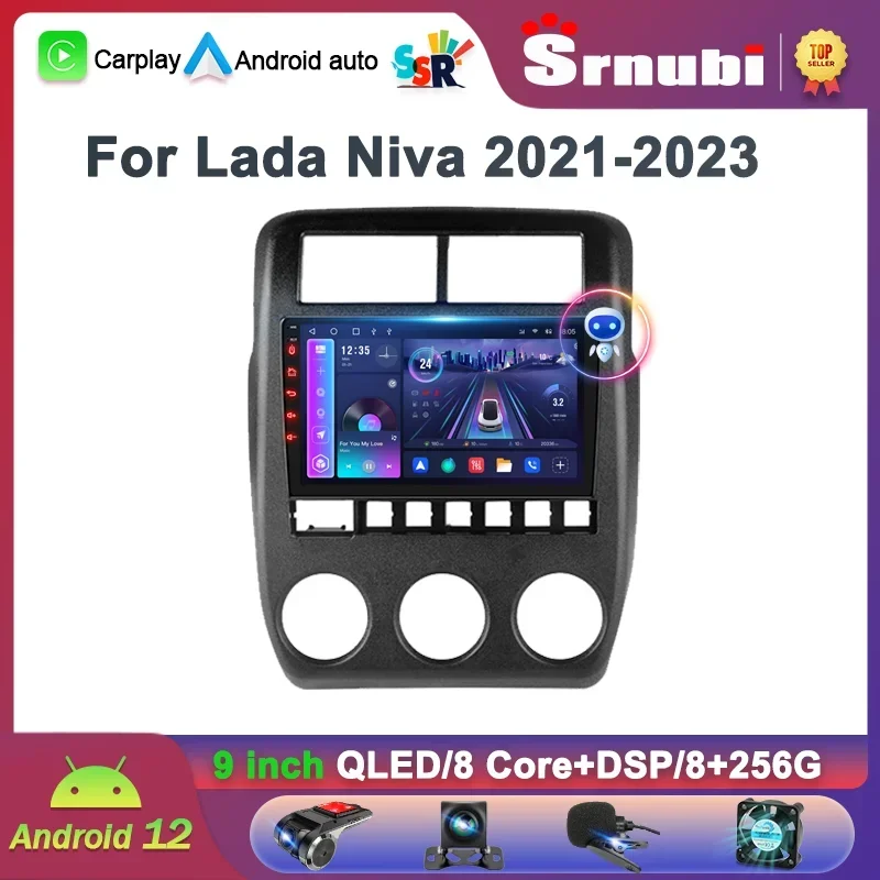 

Srnubi Android 12.0 Car Radio For LADA Niva Legend Bronto 2021 - 2023 Multimedia Player Video GPS DSP 4G WIFI 2 Din Head Unit