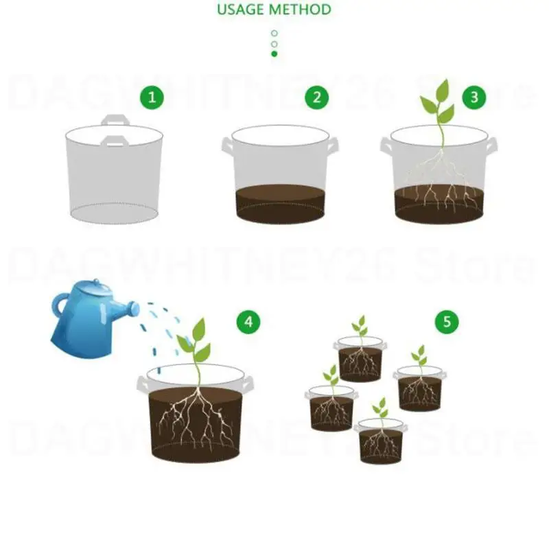 Fabric Plant Flower Pots 1Gal 3Gal 5gal 7gal 10gal Grow Bags Garden Tools Supply Growing Veg Big Size Planting gallery 5