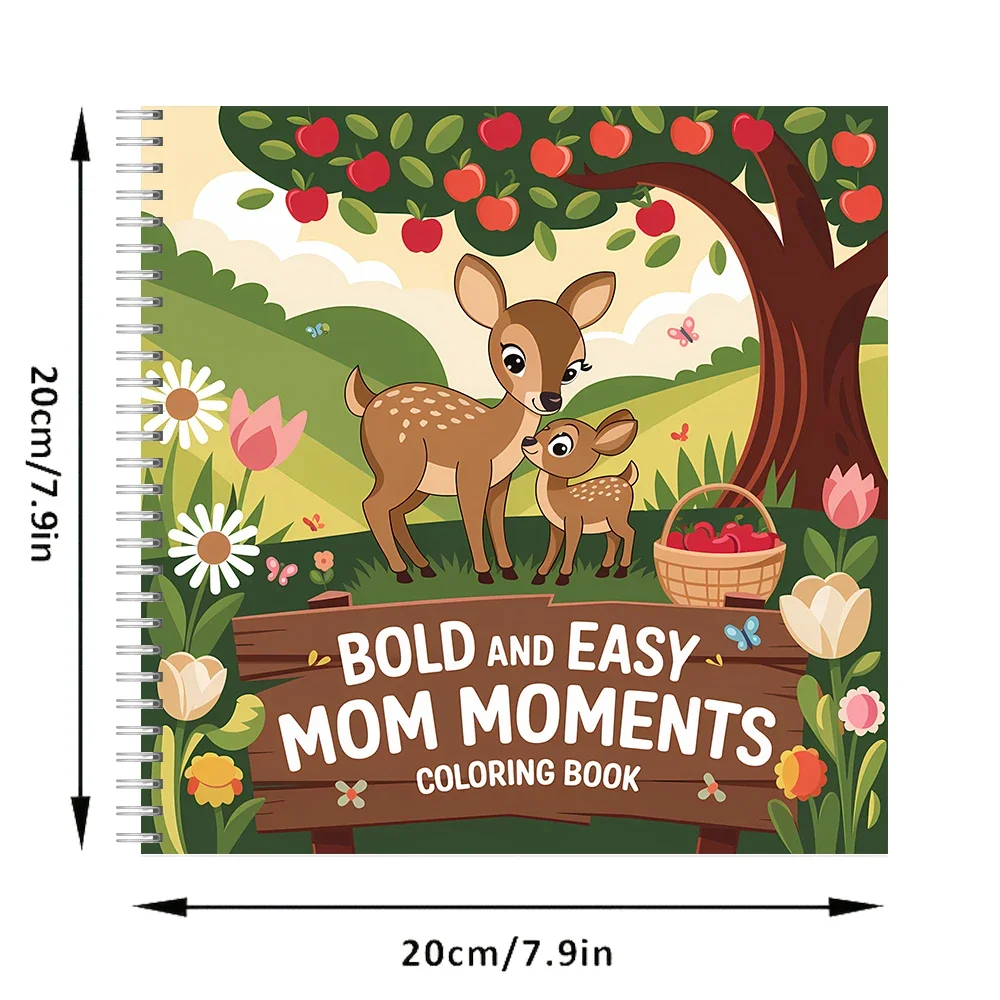 Easy Mom Moments Coloring Book for Adult Colouring Book, Birthday Day Gift, Back to School Supplies, Adults Cute Drawing Book