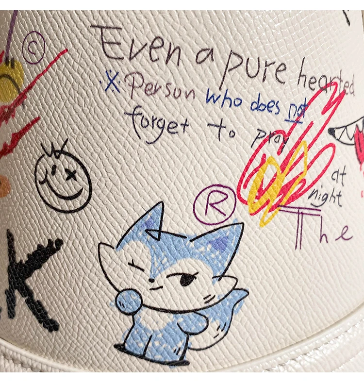 Hohe Qualität Mode frauen Handtasche Nette Bär Cartoon Druck Eimer Tasche Strukturierte Leder Schulter Messenger Tasche Dame Geldbörse