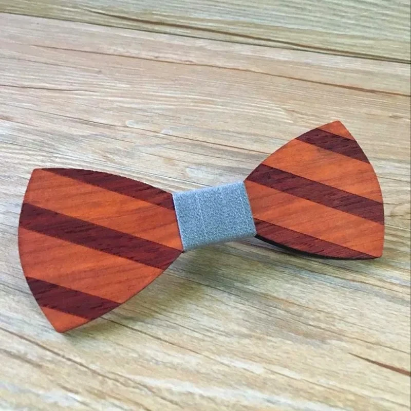 Fashion Original Wooden Bow Tiet Gentleman Groom Bow Ties Handmade Butterfly Wedding Party Bow Ties Butterfly Wooden Tie For Man