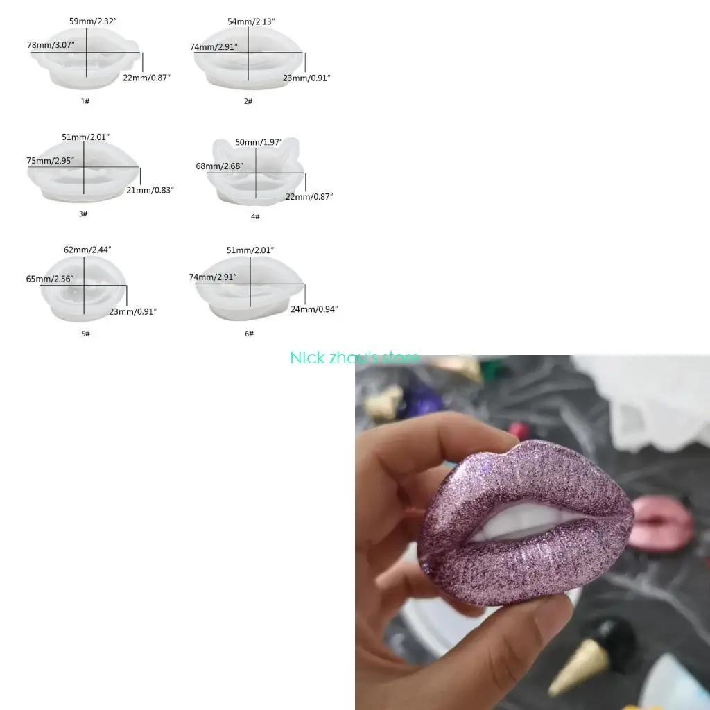 

E15E Силиконовая форма для рта и губ для DIY, форма для украшения свечей, инструмент для рукоделия