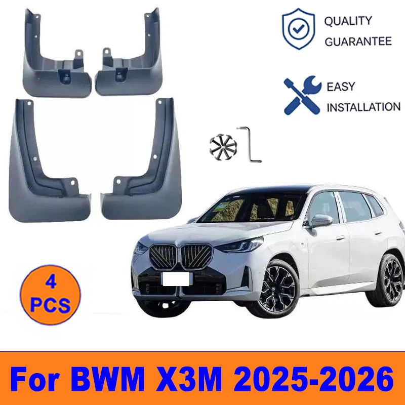 

4Pcs Mud Flaps For BWM X3M 2025-2026 - Splash Guards Front & Rear Wheel Fender Mudguards Car Exterior Protection Accessories