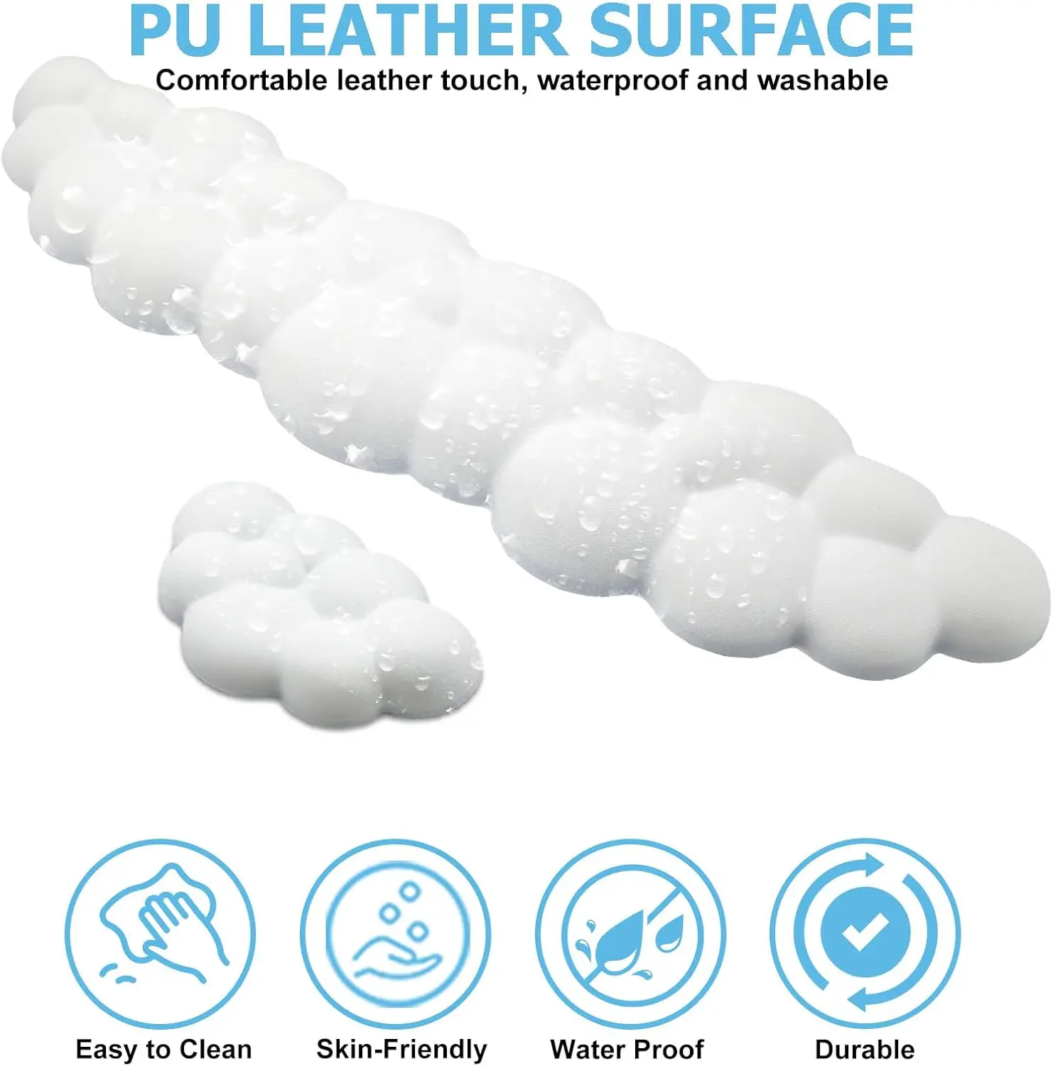 يمكن مسند المعصم لوحة المفاتيح السحابية المضادة للانزلاق رغوة الذاكرة سطح المكتب مكتب ألعاب الماوس مسند المعصم #3